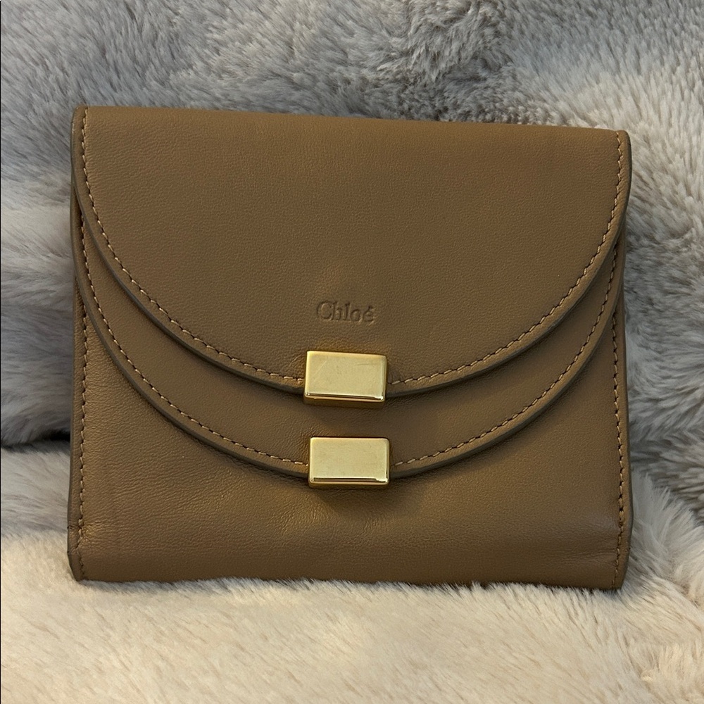 Chloe Tan Leather Women's Wallet